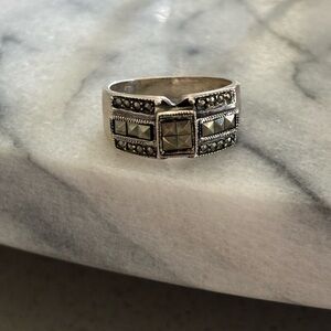 Silver vintage Marcasite ring